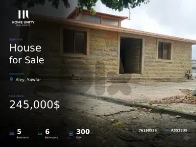 300 sqm house for sale in sawfar on 500 sqm land