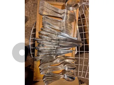 سرفيس ملاعق شوك سكاكين ٨٤ قطعة فضة روسي الاصلي ممضي cutlery silver