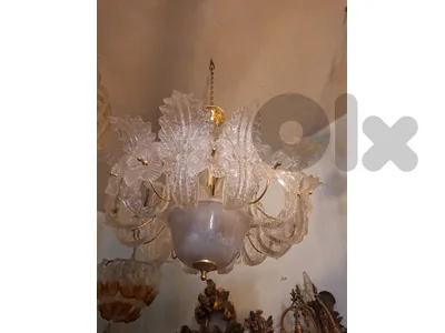 two pieces of chandelier Murano vintage Italy original
