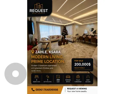 Apartment For Sale in Ksara Zahle شقة للبيع في زحلة كسارة Apartment For Sale in Ksara Zahle شقة للبيع في زحلة كسارة