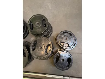 Barbells & Weight Plates Set – Used, Good Condition
