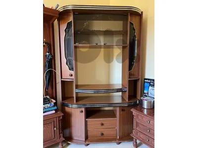 vetrine, tv stand with storage drawers خشب ثقيل
