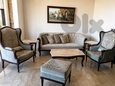 full living room + center table + 2 side tables