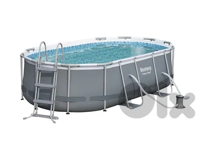 Bestway Power Steel Oval Rack Garden Pool 427x250x100 cm - حمام سباحة