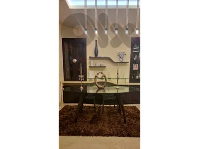 Title: Large Modern Glass Dining Table (185 times 135text{ cm}) – Unique Base free gift carpet included