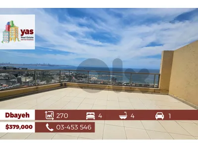 Dbayeh 270m2 | 25m2 Terrace | Impressive View | Prime Location | Dbayeh 270m2 | 25m2 Terrace | Impressive View | Prime Location |