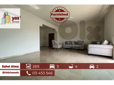 Sahel Alma 265m2 | Furnished | Rent | Mountain View | Quiet | EH/IV