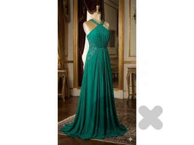 green dress open back