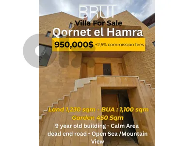 Amazing 1100 swm Villa for Sale in Kornet el Hamra - Open views