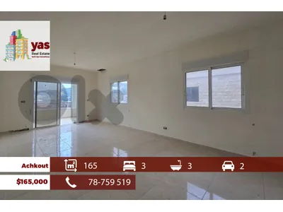 Achkout 165m2 | New Flat | Quiet Street | Mountain View | DA