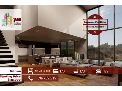 Batroun 64m2 up to 183m2 | Terrace Available | Pyt Facilities | MCH