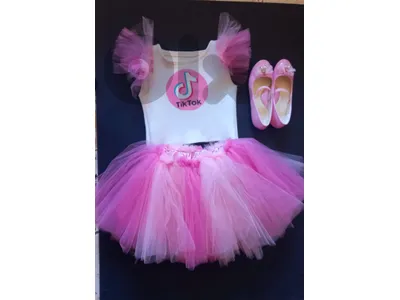 Tutu ,Top & skarbina  pink color for 6-7 years old