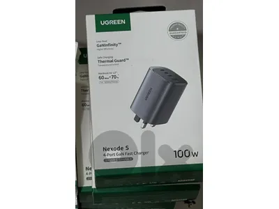 Ugreen Nexode S 100w 4-port gan fast charger 3pin (3xusb-c,1xusb-a) black