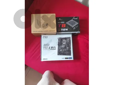 motherboard b860 with case PSU and air cooler
