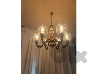 brass chandelier