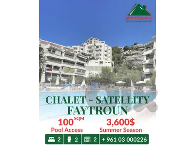 100 sqm Chalet For Rent in Satellity Resort Faytroun with Pool Access