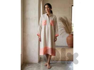 Designer brand linen dress