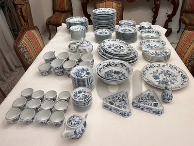 Vintage Blue Danube Porcelain Dinner Set (Service for 12)