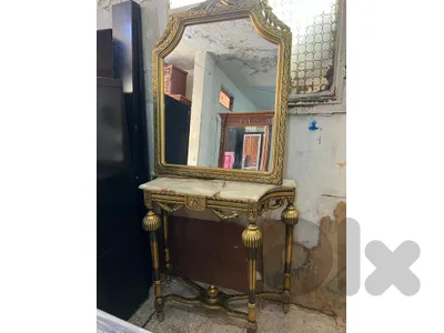 قنصول وج رخام مع مرايا خشب زان