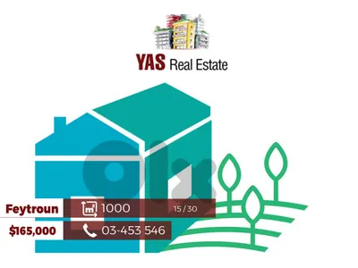Feytroun 1000m2 Land | Prime Location | 15 / 30 | Easy Access | WA |