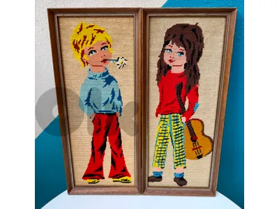 2 needlepoint frames