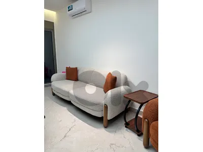 10 seats Bouclè Sofa - Salon ash wood