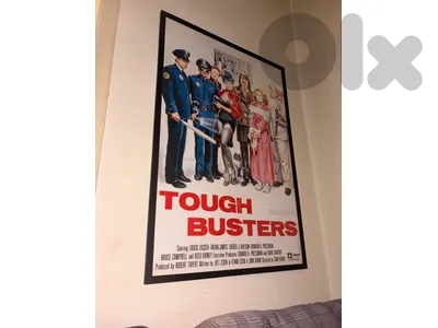 Original 1980s Arabic Movie Poster – Tough Busters – Newly Framed