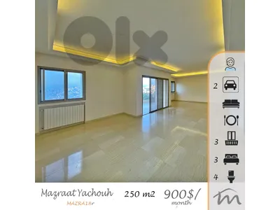 Mazraat Yashouh | Huge Balcony | Panoramic View | Decorated 250m² Apt