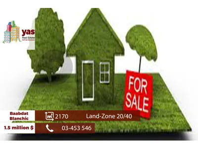 Baabdat/Blanchic 2170m2 | Land | Coeff 20/40 | Prime Location | TCH