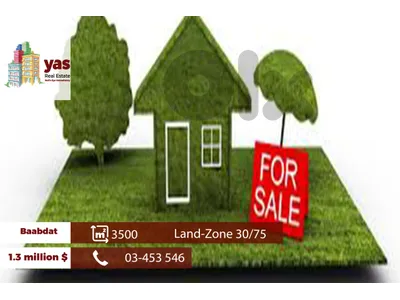 Baabdat 3500m2 | Coeff 30/75 | Prime Location | Ideal Investment | TCH