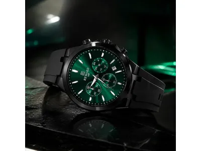 Black & Emerald Green Men’s Watch