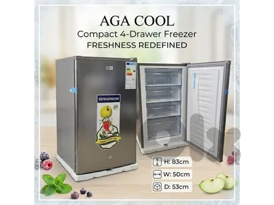 freezer 4 drawers AGA silver ثلاجة