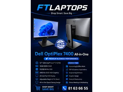 OPEN BOX DELL OPTIPELX AIO CORE I7 GENERATION 12 WITH VGA 4G DEDICATED