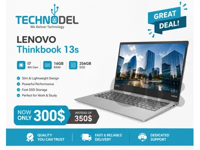 ThinkBook 13s  core i7 8th 16GB 256gb nvme