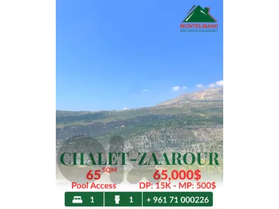 65 sqm Chalet For Sale in Zaarour زعرور with Pool Access
