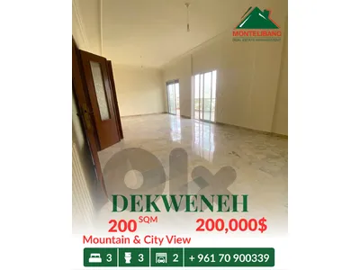 200 sqm Apartment For Sale in Dekweneh دكوانة with View