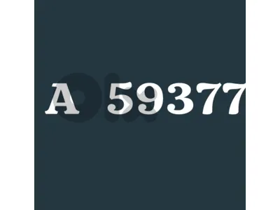 car plate A 59377