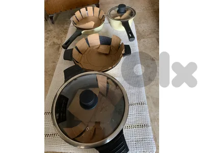 طقم طناجر غرانيت للبيع غير مستعمل السعر 70$