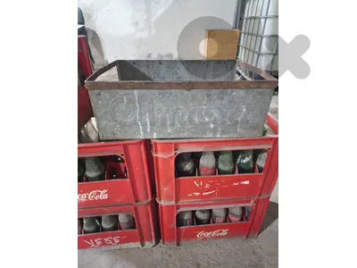 coca cola boxes with old coca fanta bottle