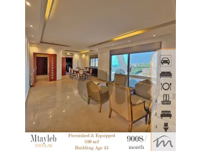 Mtayleb | Building Age 15 | Catchy 4 Bedrooms Apt | Sea-Mountain View