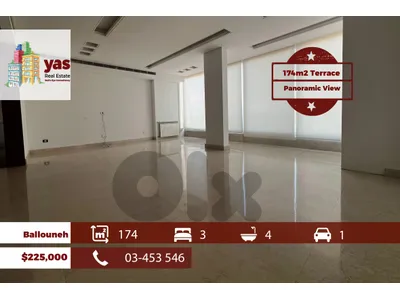 Ballouneh 174m2 | 174m2 Terrace | Panoramic View | Full Floor | KS