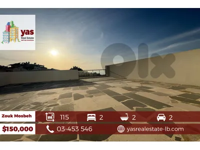 Zouk Mosbeh 115m2 | Roof 115m2 | Brand New | Panoramic View | EL |