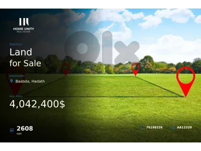 primce location 2,608 sqm Residential land is for sale in Hadath, Baabda - zoned as 20/40