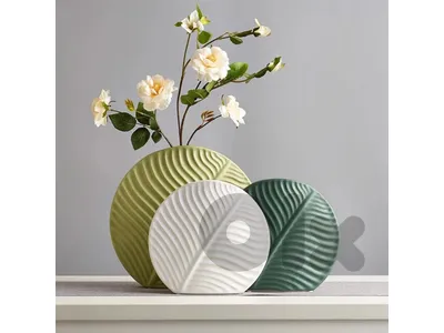 Round Leaf Vase