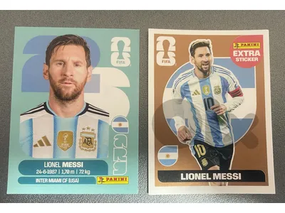 Panini Messi Extra Sticker Bronze + Regular for world cup 2026