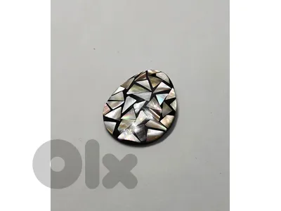 15$ mosaic mother of pearl teardrop pendant - shell charm