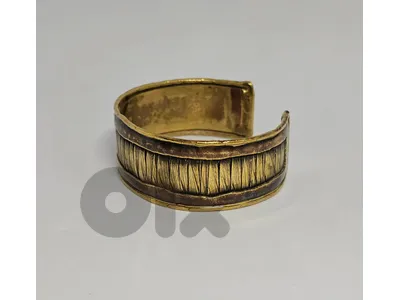 15$ ​vintage brutalist copper/brass wide cuff bracelet