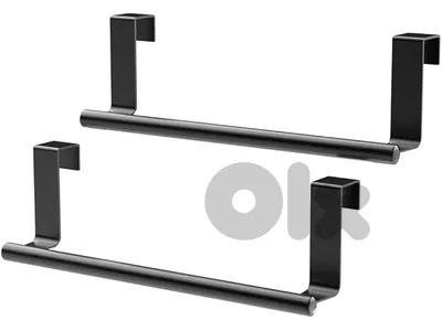 Stainless Steel Kitchen Tea Towel Bar, Set of 2, Matte Black