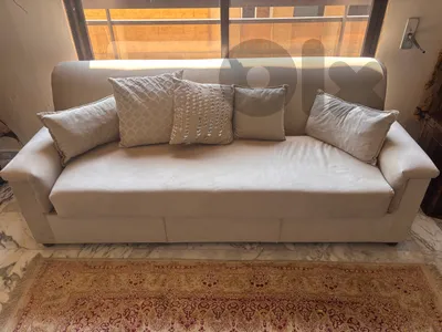 sofa bed with pillows