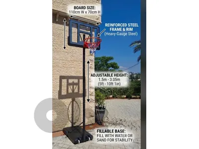 movable basketball hoop  Backboard (110x70cm)
